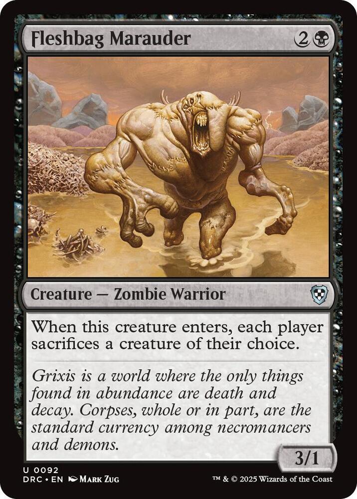 Fleshbag Marauder 92 card from Commander: Aetherdrift
