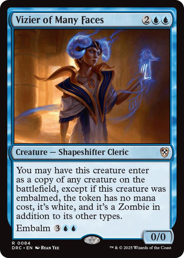 Vizier of Many Faces 84 card from Commander: Aetherdrift