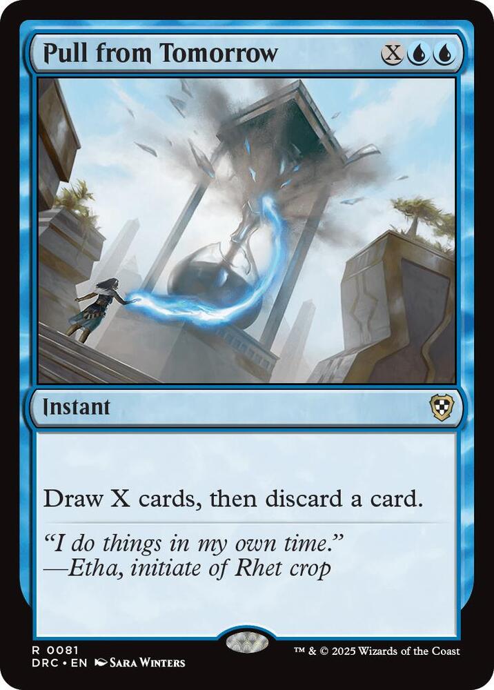 Pull from Tomorrow 81 card from Commander: Aetherdrift