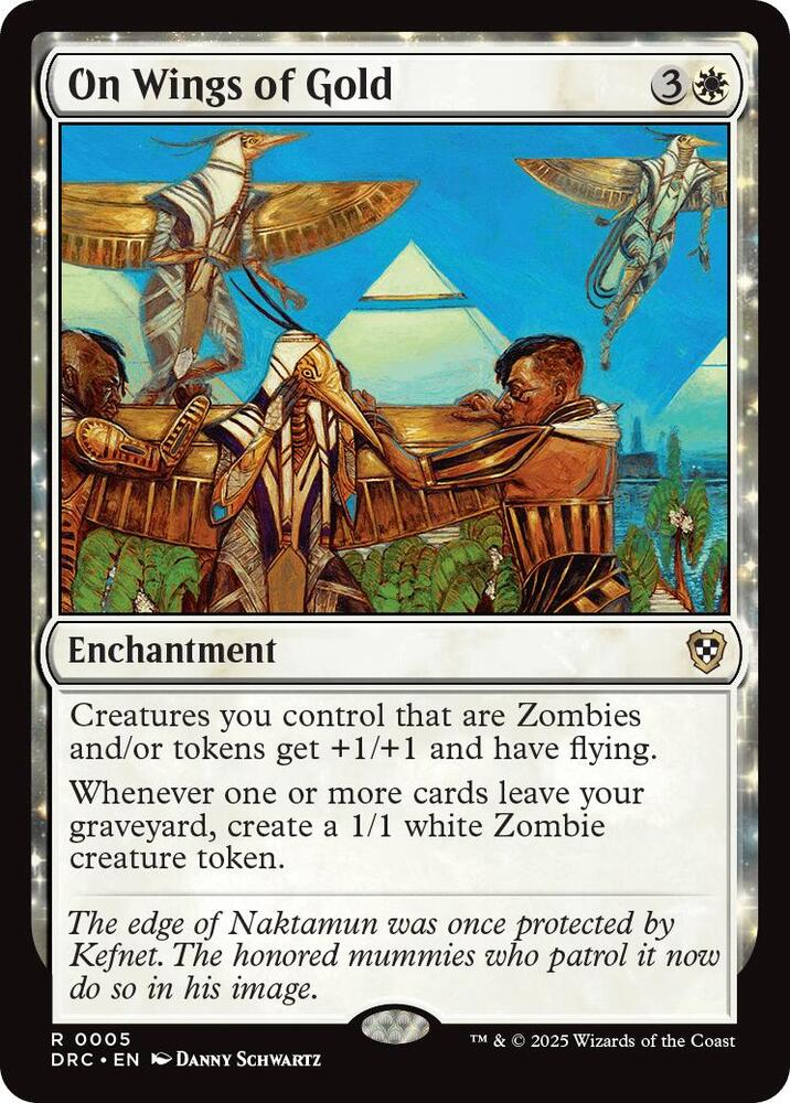 On Wings of Gold 5 card from Commander: Aetherdrift