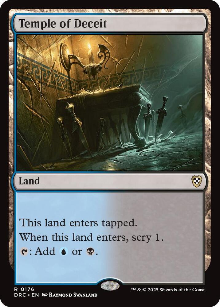 Temple of Deceit 176 card from Commander: Aetherdrift