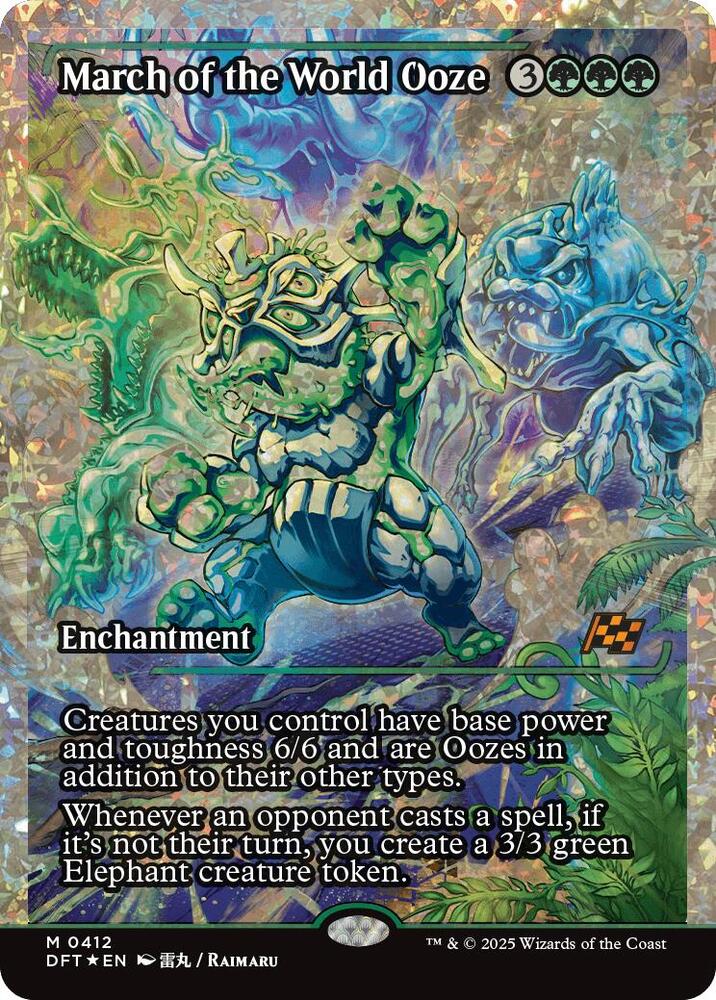 March of the World Ooze (Showcase) (Fracture Foil) 412 card from Aetherdrift