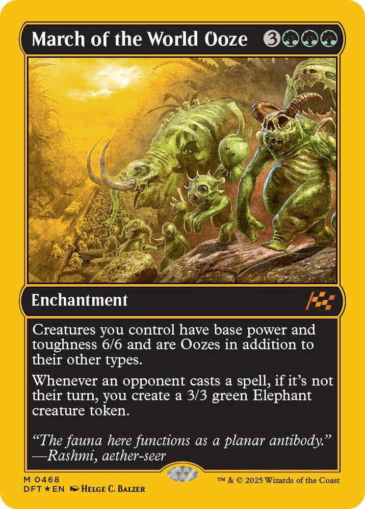 March of the World Ooze (First-Place Foil) 468 card from Aetherdrift