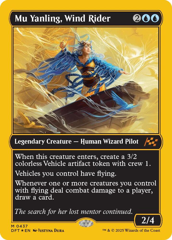 Mu Yanling, Wind Rider (First-Place Foil) 437 card from Aetherdrift