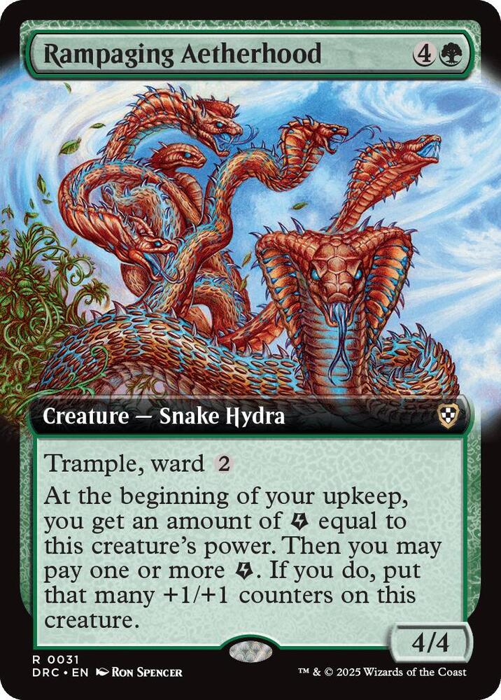 Rampaging Aetherhood (Extended Art) 31 card from Commander: Aetherdrift