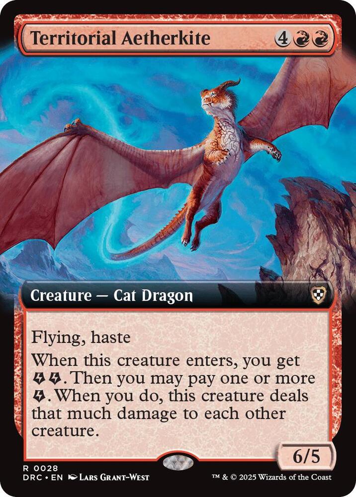 Territorial Aetherkite (Extended Art) 28 card from Commander: Aetherdrift