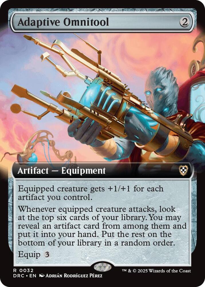 Adaptive Omnitool (Extended Art) 32 card from Commander: Aetherdrift