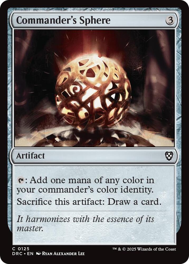 Commander's Sphere 125 card from Commander: Aetherdrift