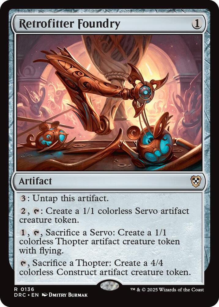 Retrofitter Foundry 136 card from Commander: Aetherdrift