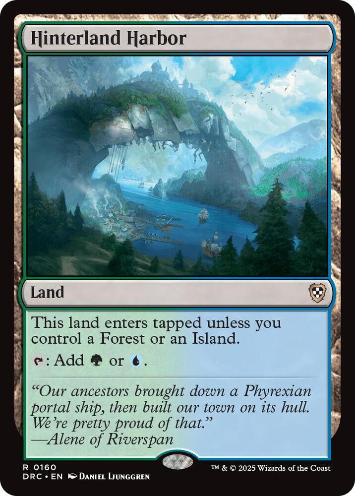 Hinterland Harbor 160 card from Commander: Aetherdrift