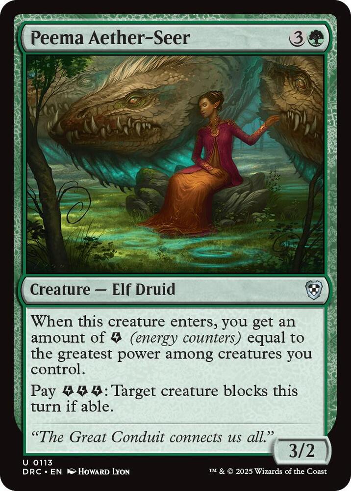 Peema Aether-Seer 113 card from Commander: Aetherdrift