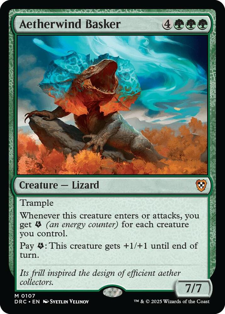 Aetherwind Basker 107 card from Commander: Aetherdrift