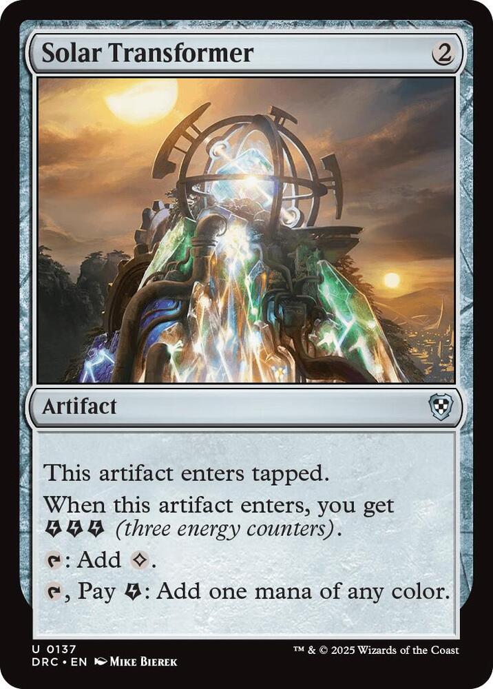 Solar Transformer 137 card from Commander: Aetherdrift