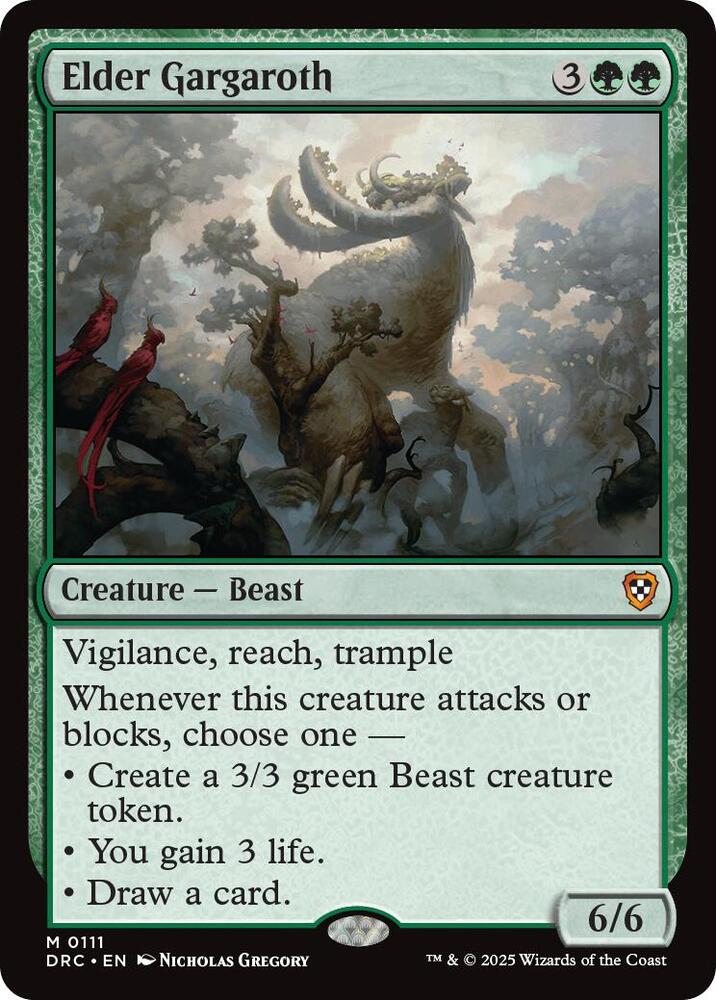 Elder Gargaroth 111 card from Commander: Aetherdrift