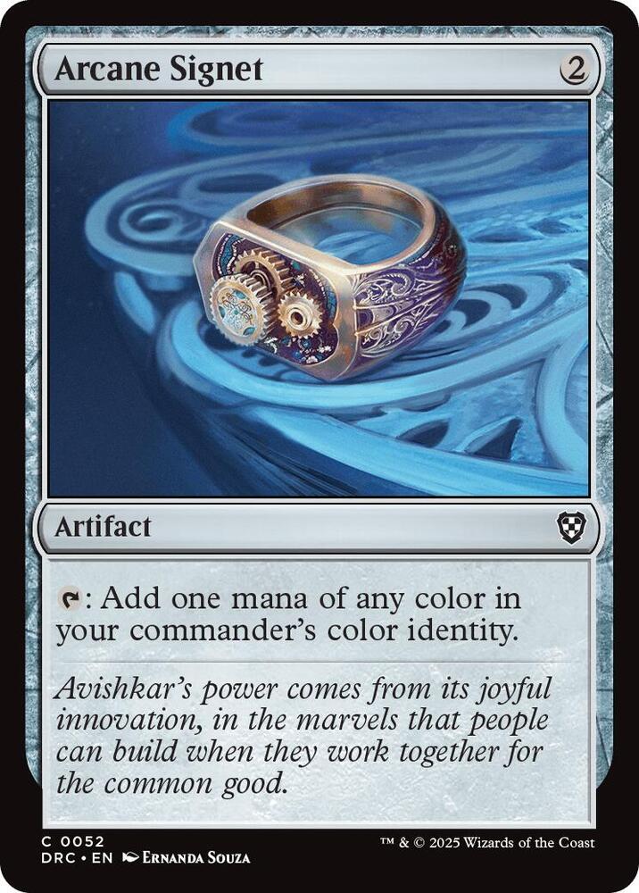 Arcane Signet 52 card from Commander: Aetherdrift