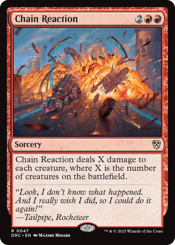 Chain Reaction 47 card from Commander: Aetherdrift