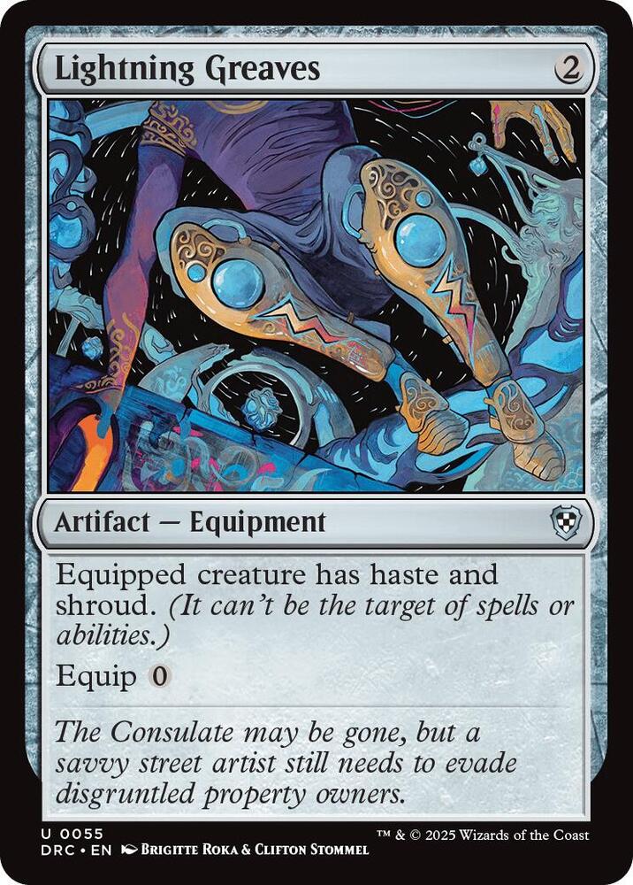 Lightning Greaves 55 card from Commander: Aetherdrift
