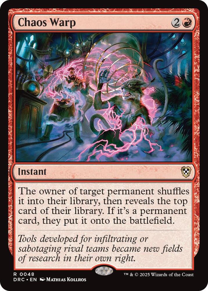 Chaos Warp 48 card from Commander: Aetherdrift