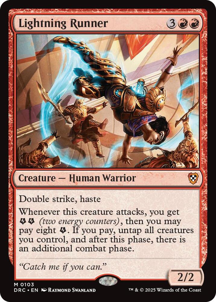 Lightning Runner 103 card from Commander: Aetherdrift