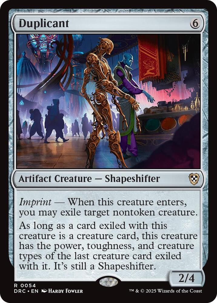 Duplicant 54 card from Commander: Aetherdrift