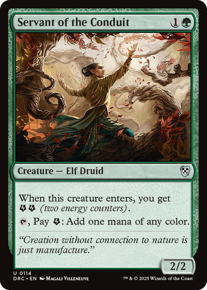 Servant of the Conduit 114 card from Commander: Aetherdrift