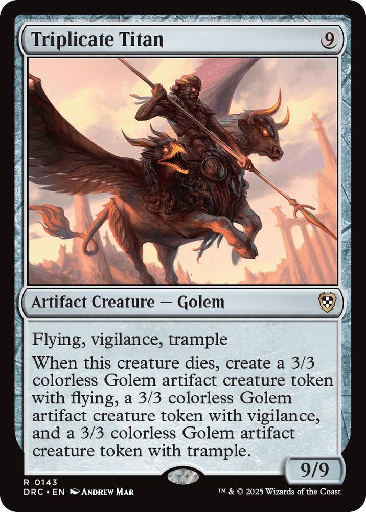 Triplicate Titan 143 card from Commander: Aetherdrift