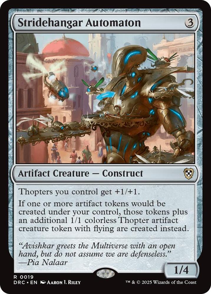 Stridehangar Automaton 19 card from Commander: Aetherdrift