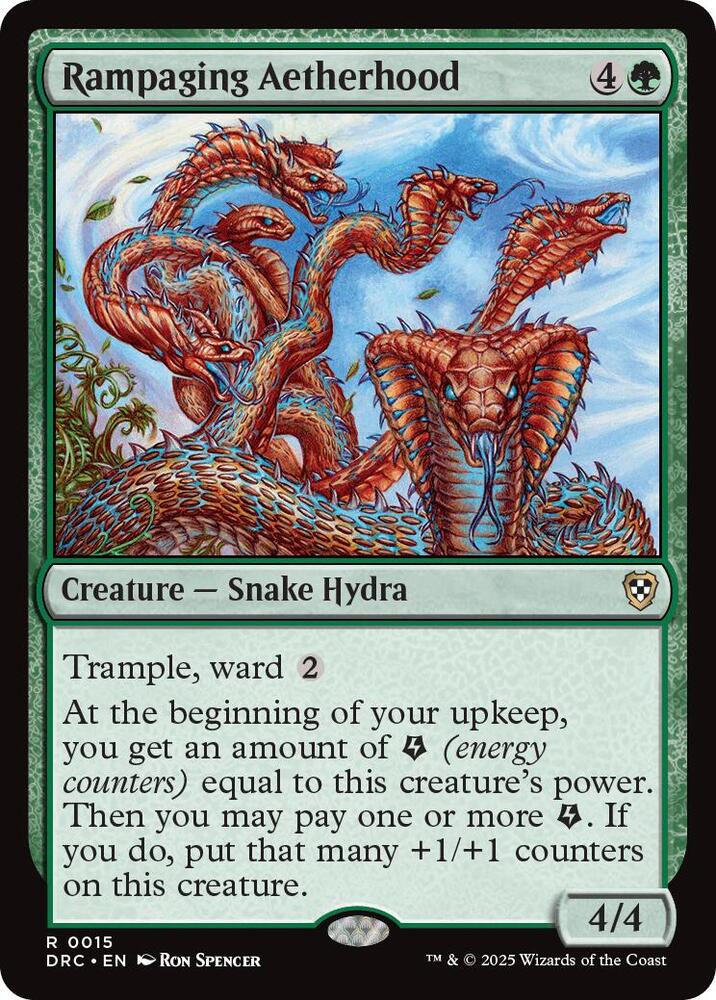 Rampaging Aetherhood 15 card from Commander: Aetherdrift