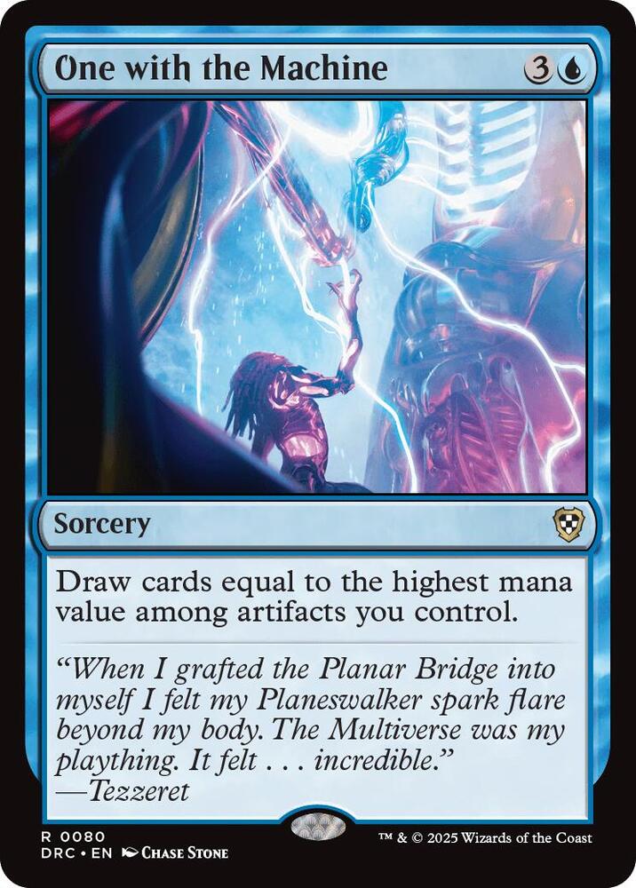 One with the Machine 80 card from Commander: Aetherdrift