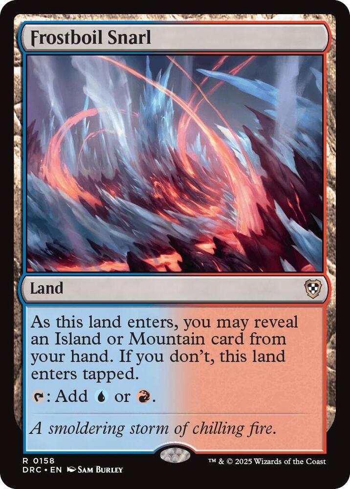 Frostboil Snarl 158 card from Commander: Aetherdrift
