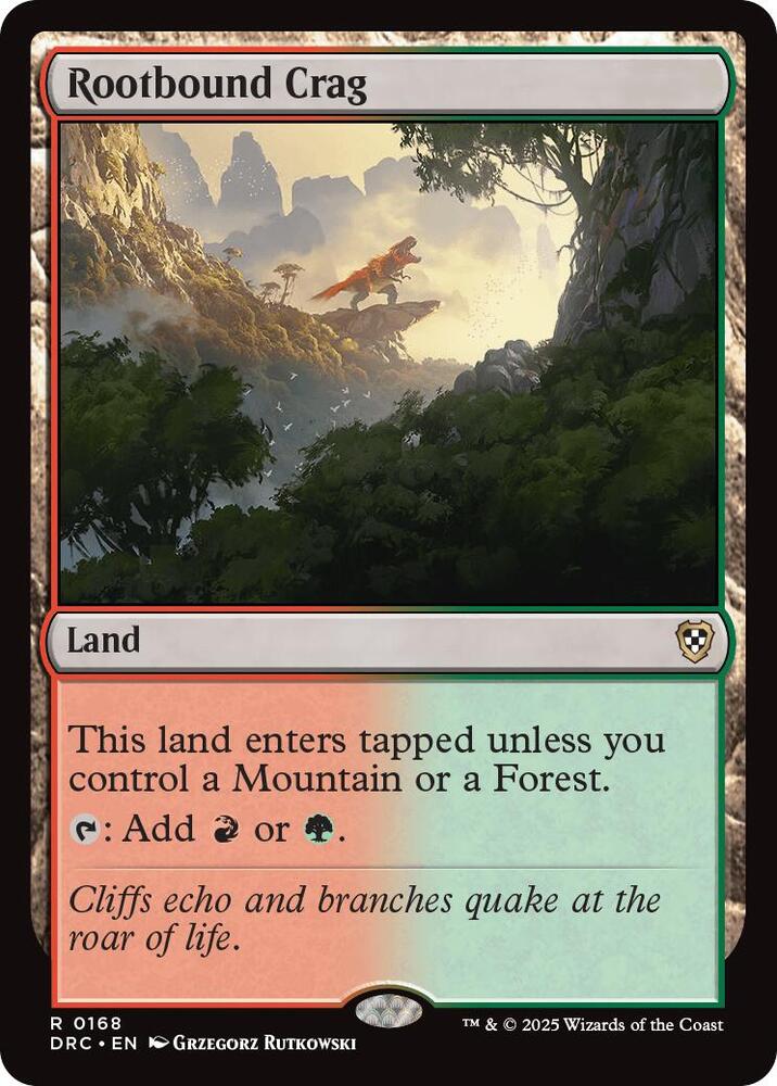 Rootbound Crag 168 card from Commander: Aetherdrift