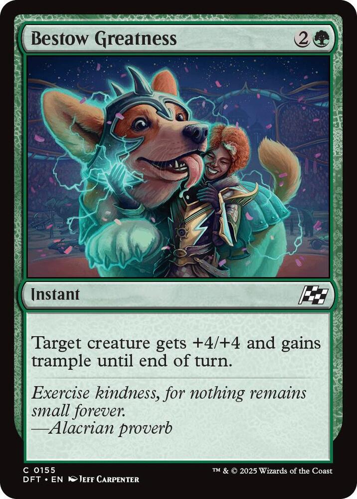 Bestow Greatness 155 card from Aetherdrift