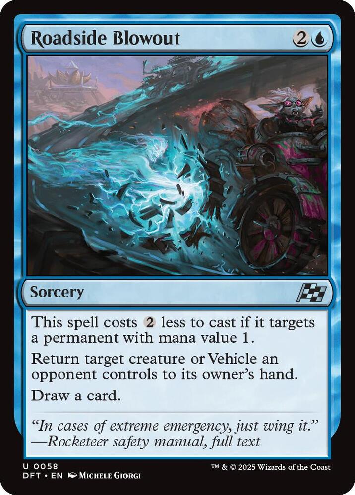 Roadside Blowout 58 card from Aetherdrift