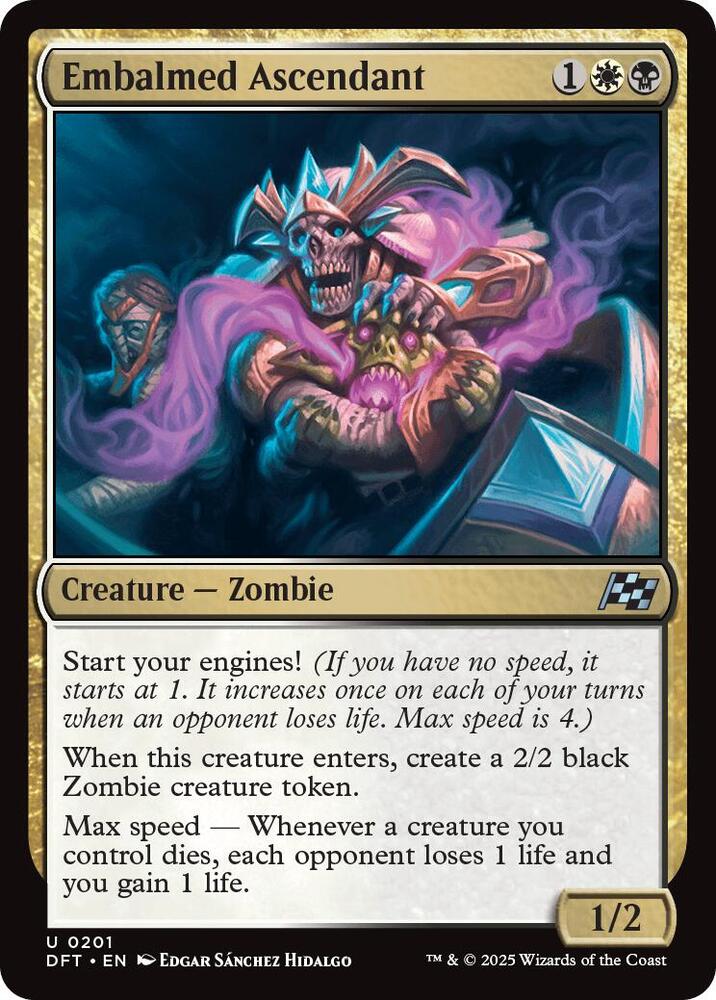 Embalmed Ascendant 201 card from Aetherdrift