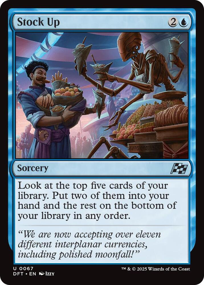 Stock Up 67 card from Aetherdrift