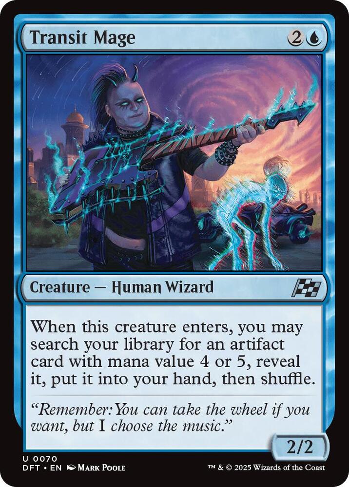 Transit Mage 70 card from Aetherdrift