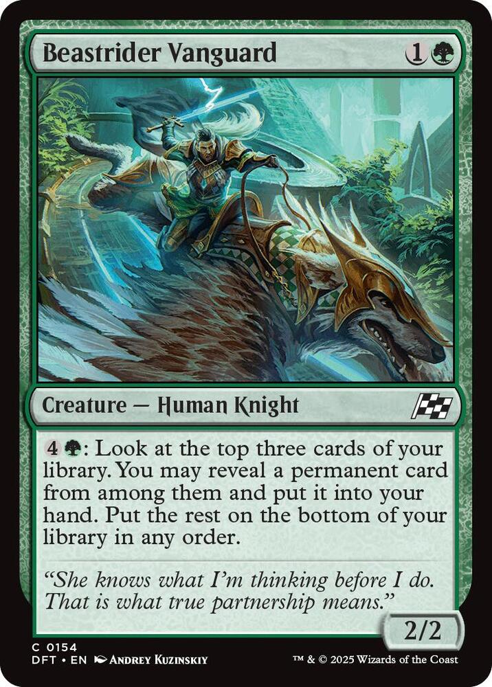 Beastrider Vanguard 154 card from Aetherdrift