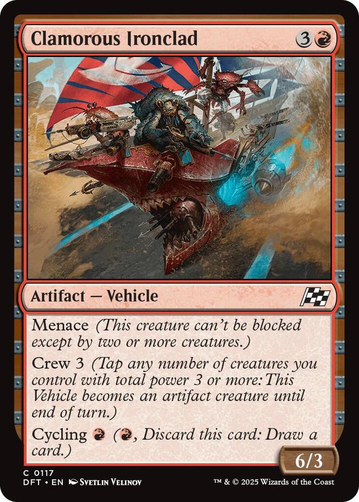 Clamorous Ironclad 117 card from Aetherdrift