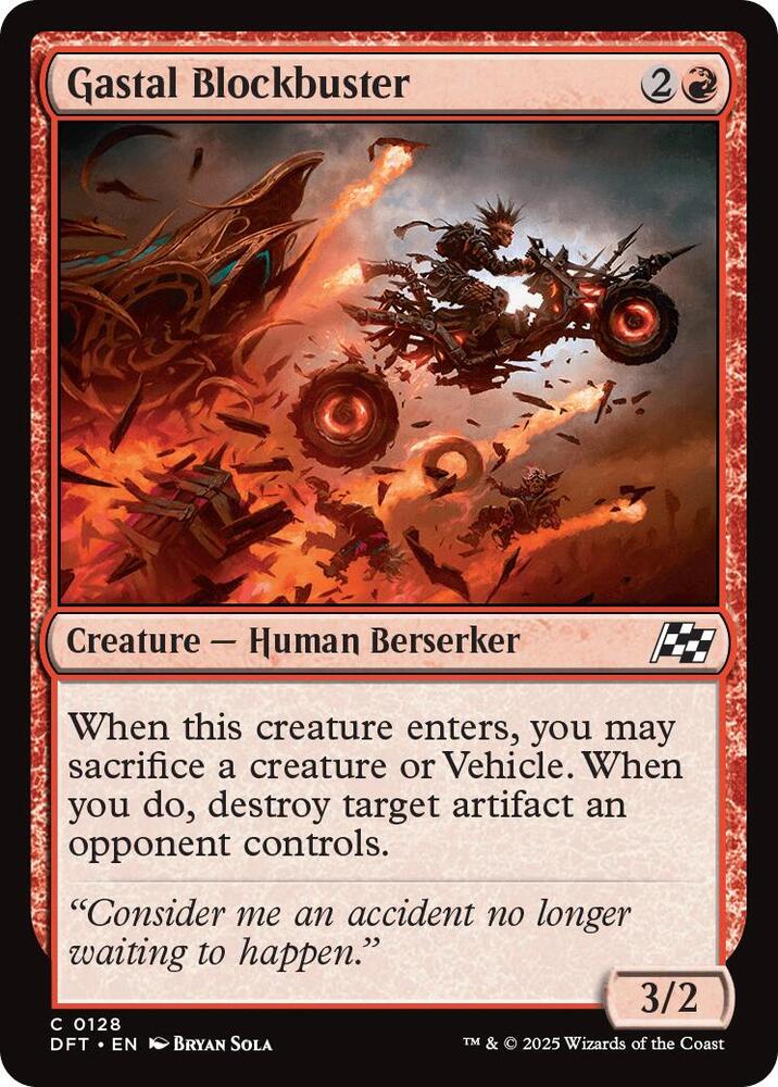 Gastal Blockbuster 128 card from Aetherdrift