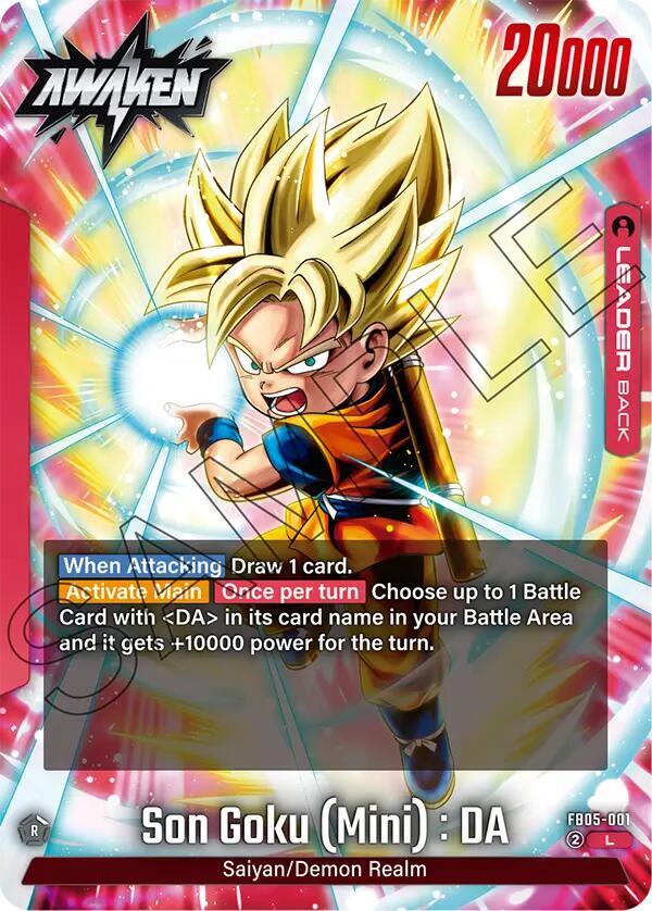 Son Goku (Mini) : DA FB05-001 card from New Adventure