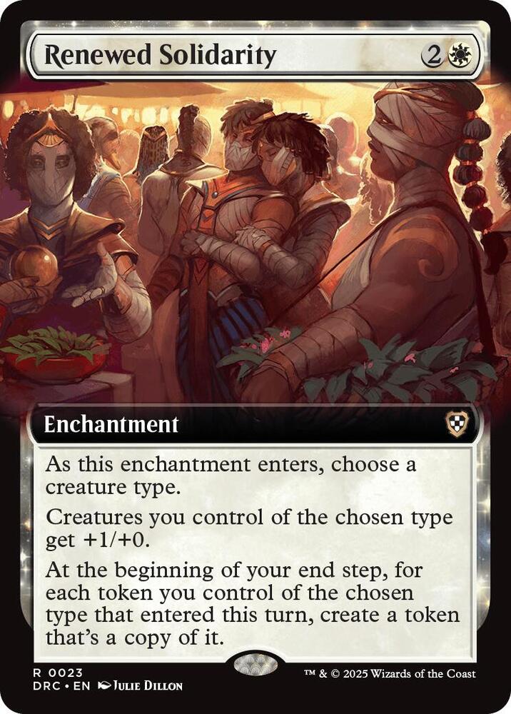 Renewed Solidarity (Extended Art) 23 card from Commander: Aetherdrift