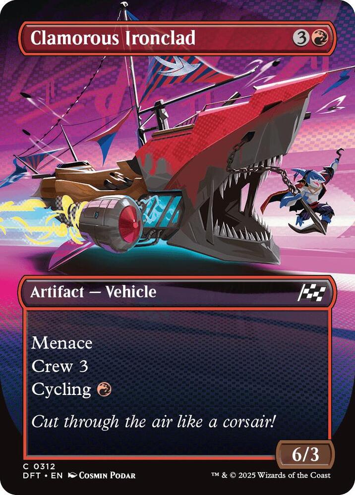 Clamorous Ironclad (Borderless) 312 card from Aetherdrift