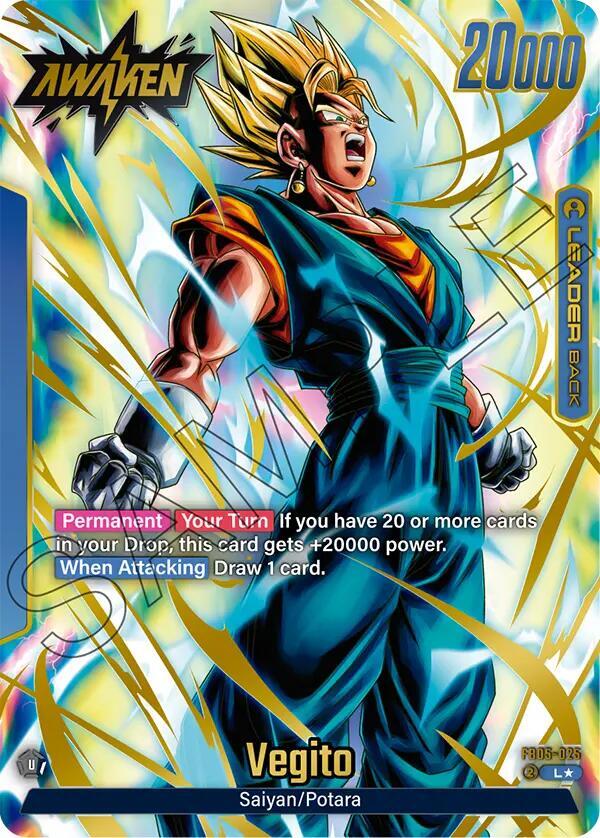 Vegito (Alternate Art) FB05-025 card from New Adventure