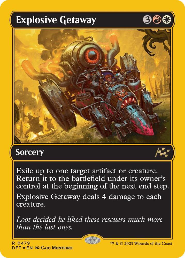 Explosive Getaway (First-Place Foil) 479 card from Aetherdrift