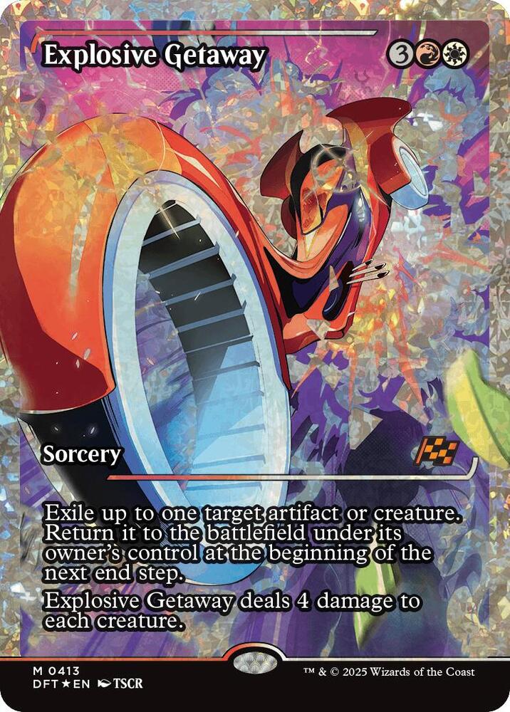 Explosive Getaway (Showcase) (Fracture Foil) 413 card from Aetherdrift