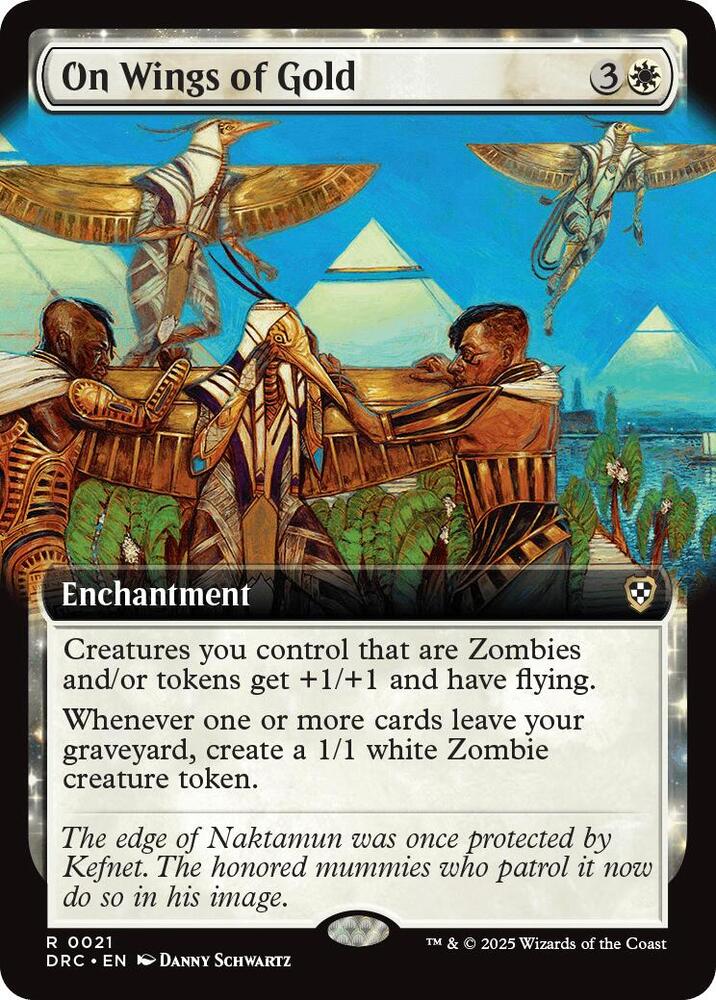 On Wings of Gold (Extended Art) 21 card from Commander: Aetherdrift
