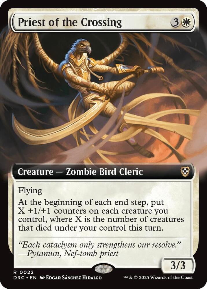 Priest of the Crossing (Extended Art) 22 card from Commander: Aetherdrift
