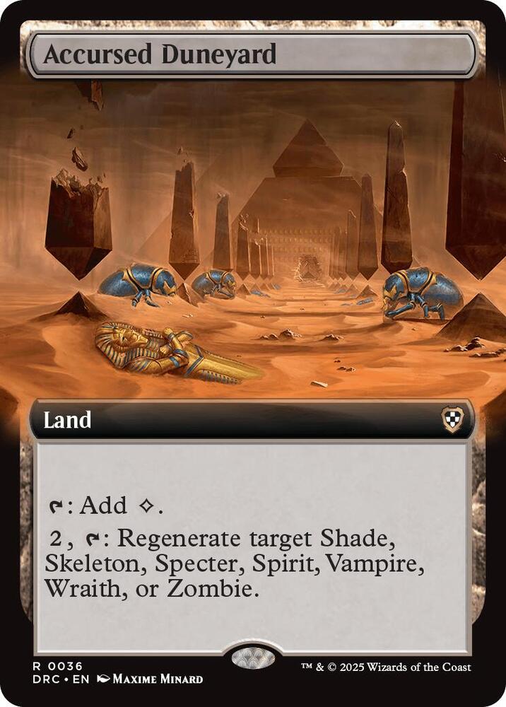 Accursed Duneyard (Extended Art) 36 card from Commander: Aetherdrift
