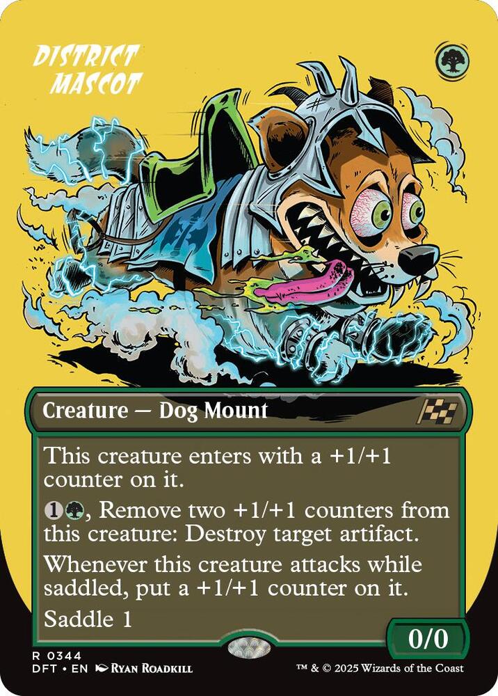 District Mascot (Borderless) 344 card from Aetherdrift