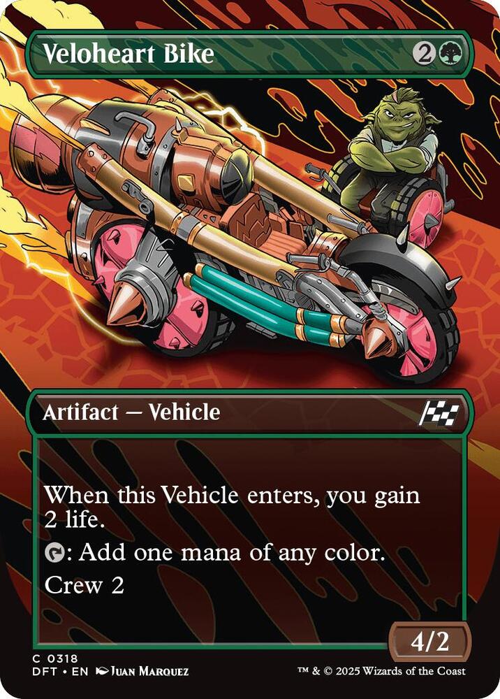 Veloheart Bike (Borderless) 318 card from Aetherdrift